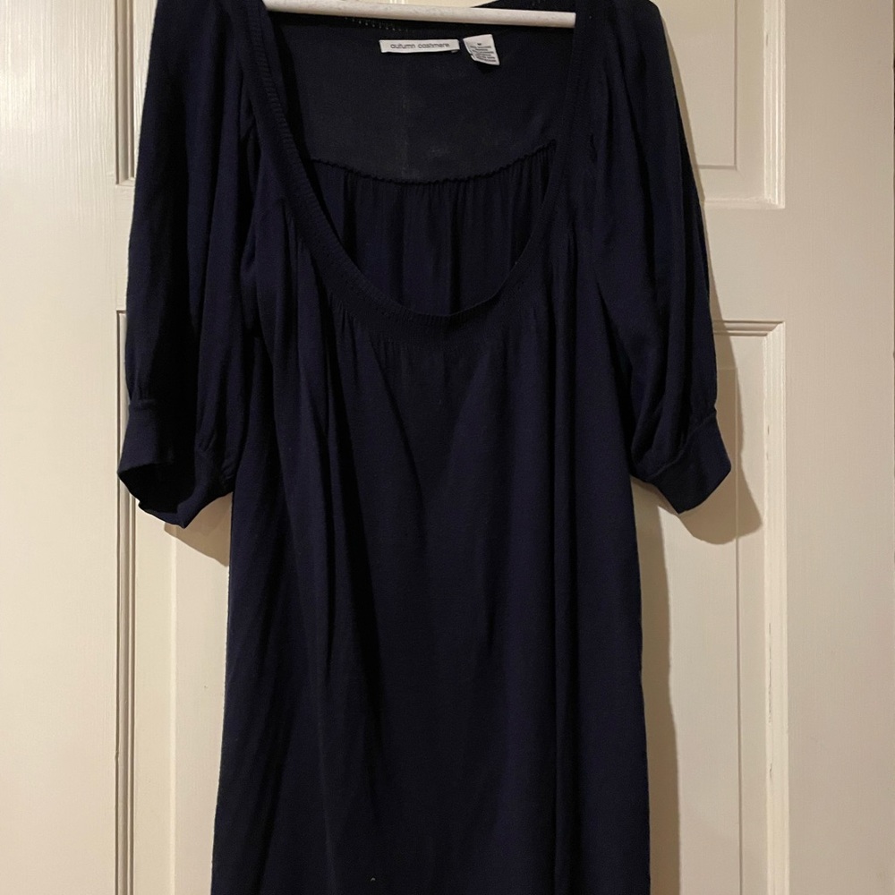 navy long sweater